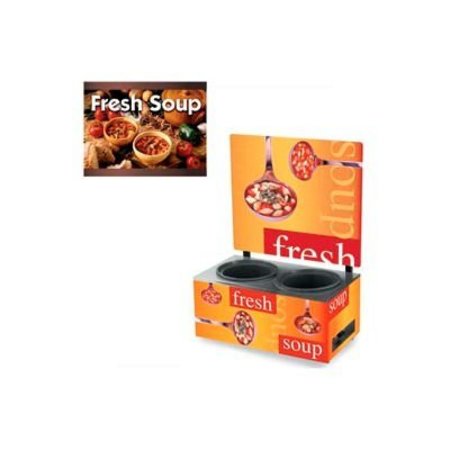 VOLLRATH CO Vollrath® Cayenne® 7203103, Twin Well 7 Qt. Soup Merchandisers - Menu Country Kitchen 7203103